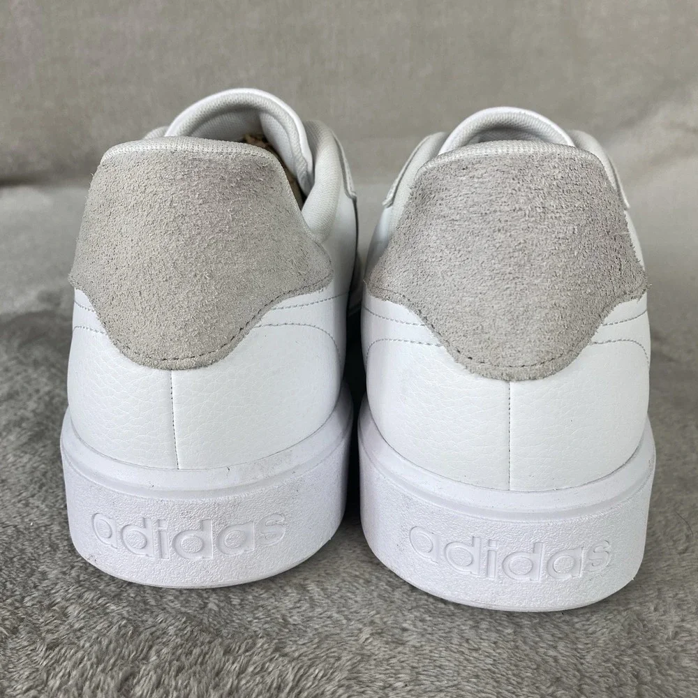adidas CourtBlock Mens Shoes Size 12 White Black Sneaker Tennis Pickleball NEW